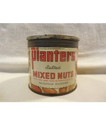 Vintage 1940s/50s Planters Peanut Mr Peanut Salted Mixed Nuts Tin Can 7 ... - $17.95