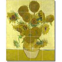 Vincent Van Gogh Flower Painting Ceramic Tile Mural P09340 - £160.85 GBP+