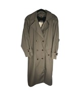 NEW YORK HARBOR From Andrea Sz 14 Khaki Brown Belted Trench Coat Removab... - $1,041.22 MXN