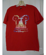 Walt Disney World 1971 Anniversary 50th Red shirt Gildan size Medium Cot... - £14.01 GBP