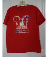 Walt Disney World 1971 Anniversary 50th Red shirt Gildan size Medium Cot... - $24.40 CAD