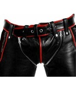 Men&#39;s Real Leather Pant Heavy Duty Bondage Trousers BLUF Pants Bikers Br... - $184.05 CAD