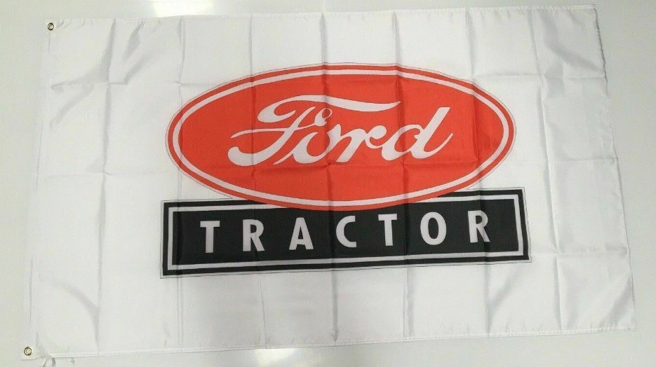 Ford Tractor Banner Flag Car Farm Machinery Equipment Ride On Mechanic M... - $20.00