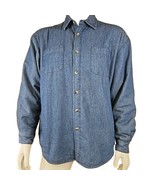 Wrangler Sherpa Lined Shirt Jacket Mens L Blue Denim Insulated Pockets C... - €20,59 EUR