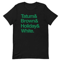 Boston Celtics Star Teammates T-SHIRT Jayson Tatum Jaylen Brown Holiday &amp; White - £14.41 GBP+