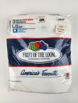 Vintage 1989 Fruit of the Loom Crew Neck White T-shirt 3 pack Large 42-44 - £23.25 GBP