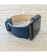 Apple Watch Band Navy Blue Hand-Stitched Leather For All Apple Watch Series - £30.66 GBP