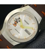ORIENT AUTOMATIC MENS 46941 JAPAN DAY&amp;DATE CARTOON WHITE DIAL WATCH a600... - $44.26 CAD