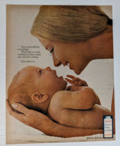vintage 1971 Johnson &amp; Johnson Baby power mother baby PRINT AD - $14.84