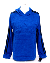 Adidas Blue Signature Hooded Pullover Hoodie Youth Boy&#39;s XL NWT - £51.14 GBP