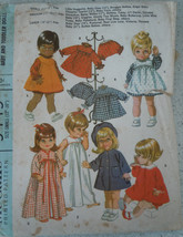 McCall’s Wardrobe for Chubby Baby &amp; Toddler Dolls Size S-M #9449 1968 - €4,36 EUR
