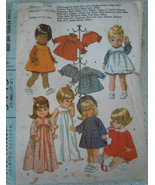 McCall’s Wardrobe for Chubby Baby &amp; Toddler Dolls Size S-M #9449 1968 - $4.99
