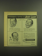 1945 Personna Razor Blades Advertisement - Personnally speaking by Bert Lahr - £14.90 GBP