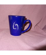 Coffee Mug Lake Michigan Credit Union Logo 12 oz Cup Ceramic Blue - £7.92 GBP