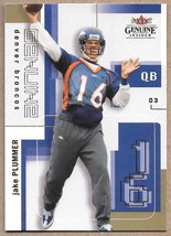 2003 Fleer Genuine Insider #74 Jake Plummer Denver Broncos - $1.99