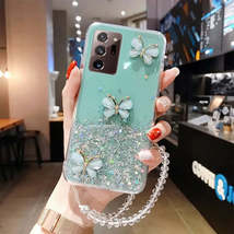 Luxury Bling Glitter Lanyard Silicone Phone Case For Samsung Galaxy S23 S22 S21  - £8.15 GBP+