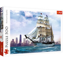 500 Piece Jigsaw Puzzles, Sailing towards Chicago, Lake Michigan, City S... - $16.97