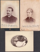 Schlager Family (5) Cabinet Photos Charles, Belle, Carlotta - Binghamton NY - £70.32 GBP
