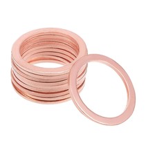 uxcell 10Pcs 22mm x 28mm x 1.5mm Copper Flat Washer for Screw Bolt - £13.66 GBP