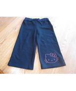 Girls Hello Kitty black pants Capri 4 HK Spring Active HK55301 NWT youth ^^ - £7.78 GBP