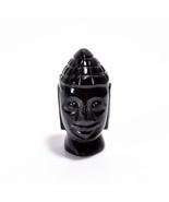 Natürlicher schwarzer Onyx, Buddha-Gesichtsform, geschnitzter loser... - £19.28 GBP