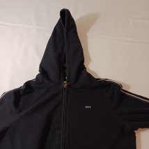 Izod Stretch Women's Black Spandex Cotton Blend Full Zip Hoodie Jacket Size L image 6