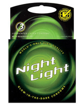 Night Light Glow In The Dark Condom - Box Of 3 - £11.35 GBP