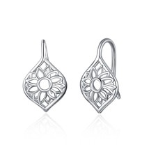 Flower Sterling Silver Earrings Jewelry for Women Teens Birthday Gifts - £78.09 GBP