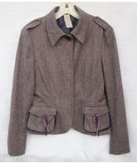 Schumacher Blazer Jacket Wool Silk Large ITALY Purple and Metallic Herri... - £33.77 GBP