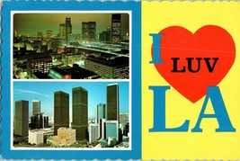 I Luv LA Love Los Angeles Downtown Skyline California Postcard 4 x 6 - $5.89