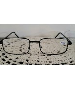 Black Rectangular ~ Metal Framed ~ Spring Hinged ~ +2.00 Reading Glasses... - $368.05 MXN