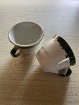 Vintage pair of Jackson China Green &amp; White Coffee/Tea Cups - $12.00