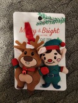 Merry &amp; Bright Oh Joy Cat Toy With Catnip, Christmas Themed, Santa And Elf - £4.69 GBP