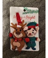 Merry &amp; Bright Oh Joy Cat Toy With Catnip, Christmas Themed, Santa And Elf - £4.61 GBP