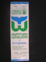 Hartford Whalers Vs. Pittsburgh Penguins 9/20/1988 Ticket Stub @ Hartford Civic - £3.92 GBP