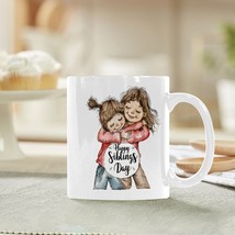 Ceramic Mug – 11 oz – Sibling&#39;s Day Gift - Huggles White Coffee Mug - $13.47