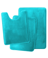 Teal 3PC Bathroom Rug Memory Foam Bath Mat Set  - €63,29 EUR