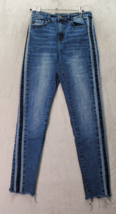 KanCan Jeans Women&#39;s Size 27 Blue Denim Cotton Pockets Flat Front Straight Leg - £19.85 GBP