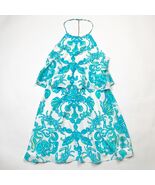 Lilly Pulitzer Womens Whistler Dress Blue White Size 10 Ruffle Silk Poly... - $134.74 CAD