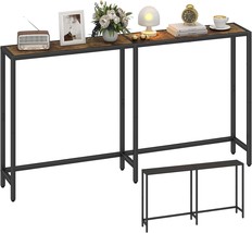 Laatooree Console Table, Narrow Sofa Table, Two- Color Entryway, Living Room - £38.88 GBP