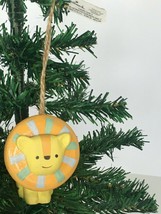 Hallmark Christmas Tree Ornament Wooden Lion Baby Yellow Animal Jungle Safari - £10.38 GBP