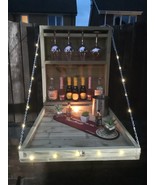 Handmade Garden Wall Bar – Fold-Down Outdoor Drinks Station - $1,566.42 MXN