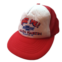 Vintage Allen Martin Chevrolet Dealership Trucker Hat Adjustable Snapback Cap - £18.91 GBP