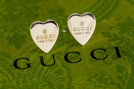 Gucci Cœur Argent Sterling Boucles D&#39;Oreille Papillon Arrière Original B... - $7,800.29 MXN