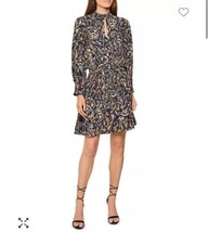 Size 0 REISS Lilia Feather Printed Open Back Long Sleeve Dress BNWTS $ 320 - $175.00