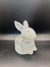 Altaglass Vintage Iridecent Bunny Paperweight Figurine Glass Murano Styl... - $24.18