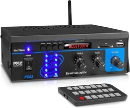 Home Audio Power Amplifier System - 2X75W Mini Dual Channel Sound, Pyle Pc.3. - £50.55 GBP