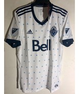 ADIDAS AUTHENTIC MLS VANCOUVER WHITECAPS TEAM JERSEY WHITE SIZE L - £31.15 GBP
