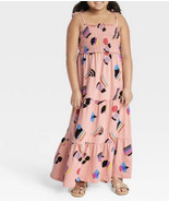 Target kids Girls size Medium take pride summer maxi sun dress smocked pink - £7.82 GBP