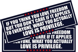 Anti Trump Bumper Sticker If you think you love freedom Set of Decal or ... - $17.78 CAD+
